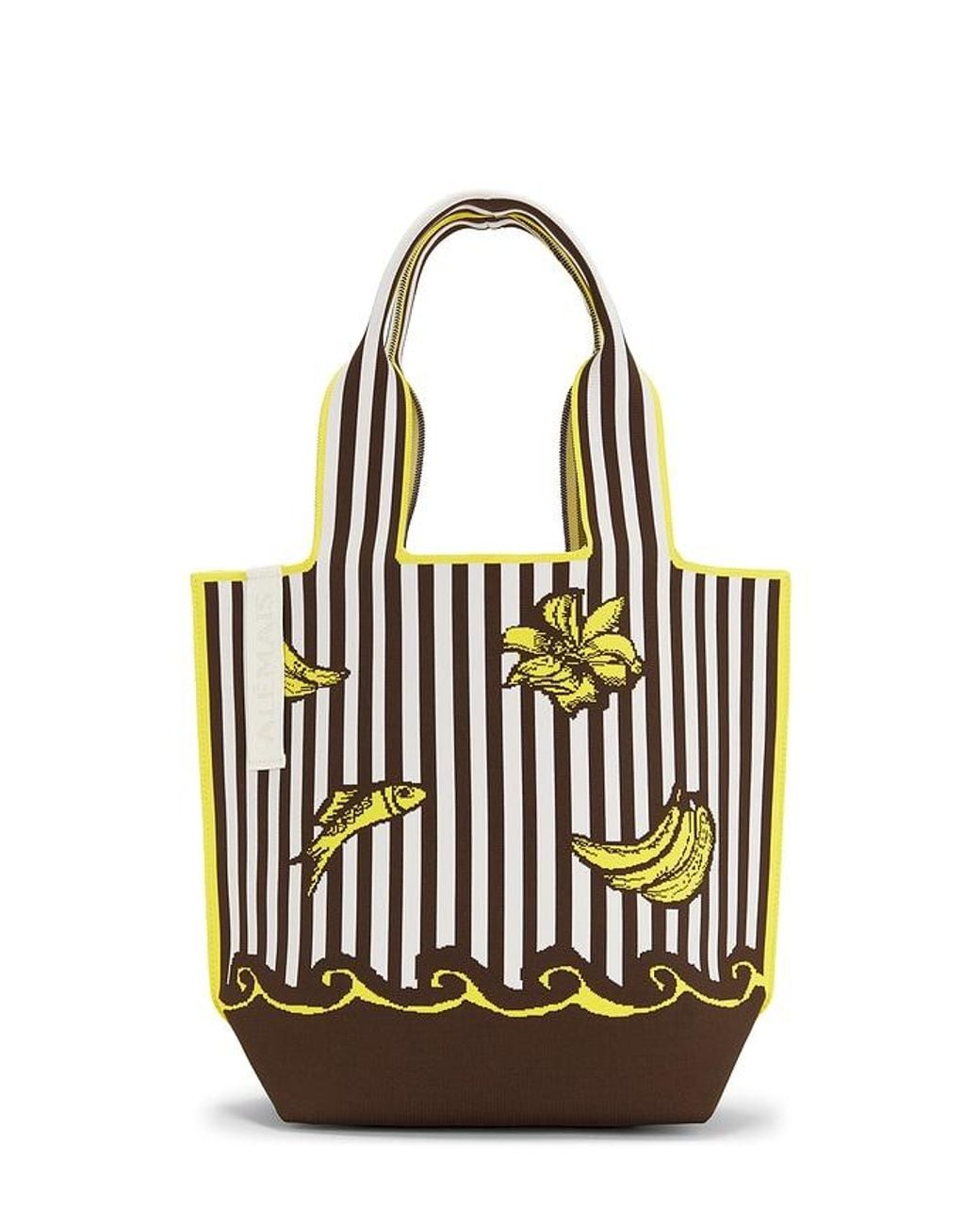 ALÉMAIS Black Mona Jacquard Shopper Tote