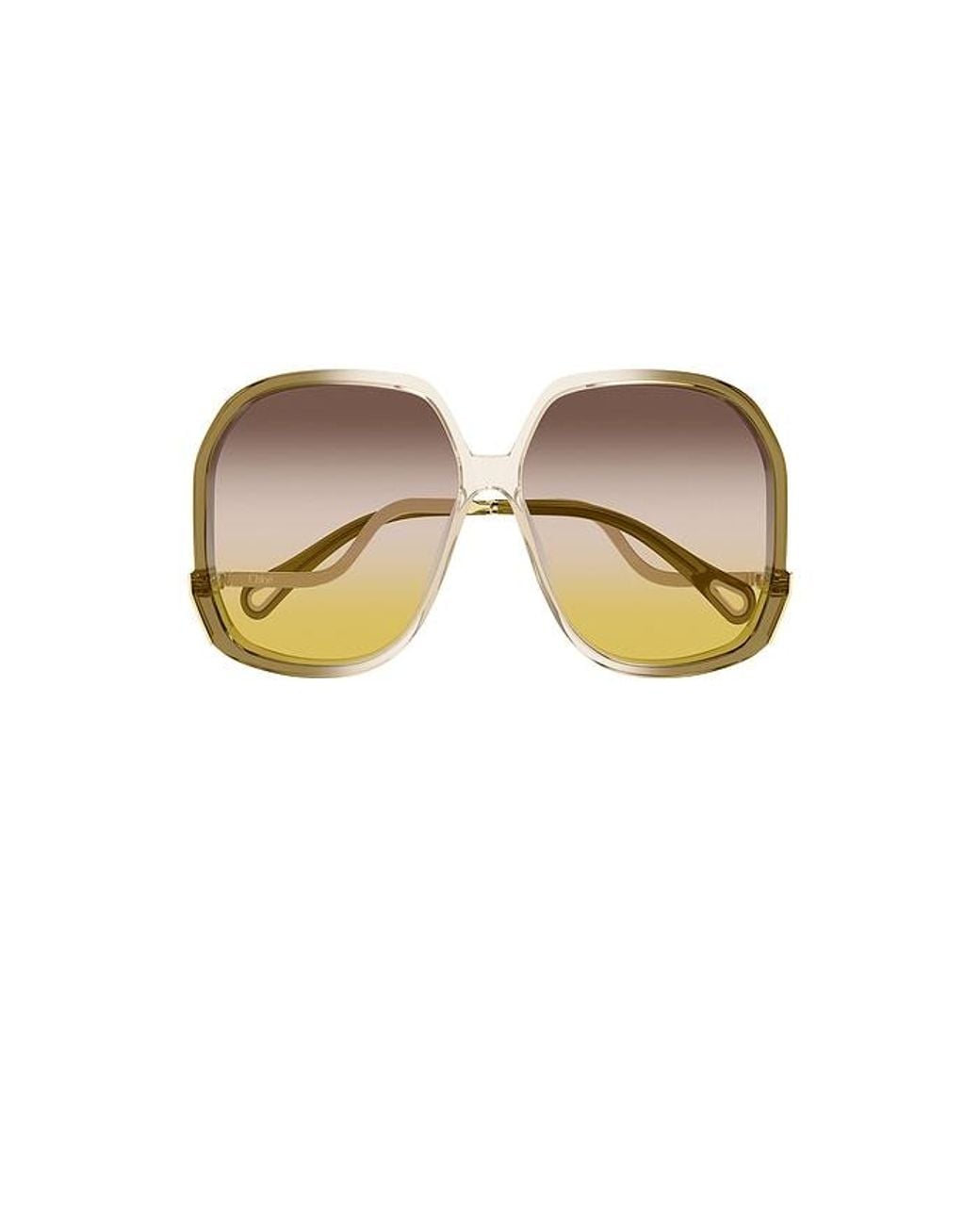 Chloé White Geometrical Sunglasses