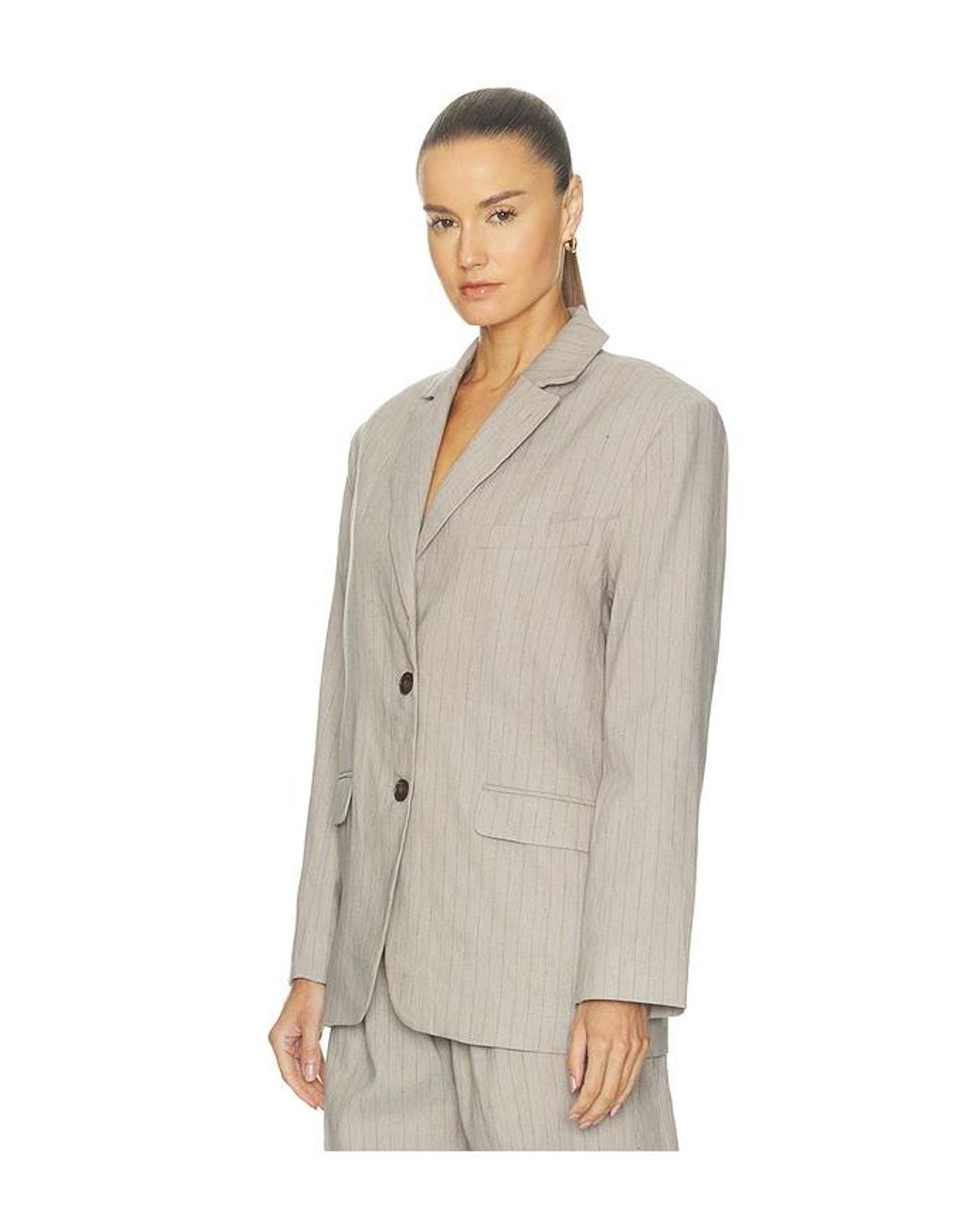 Anine Bing White Quinn Blazer