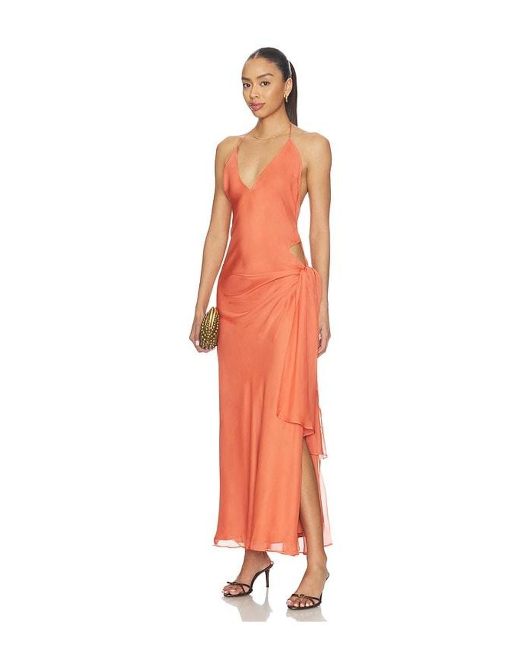 Bardot Orange Cyrel Cut Out Maxi Dress