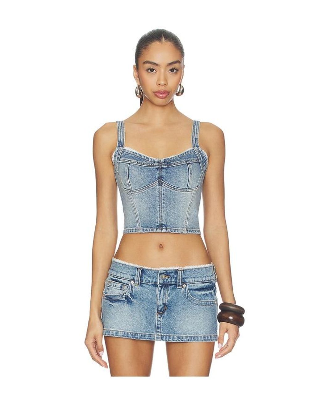 A.Brand Saloon Bodice Top in Blue | Lyst