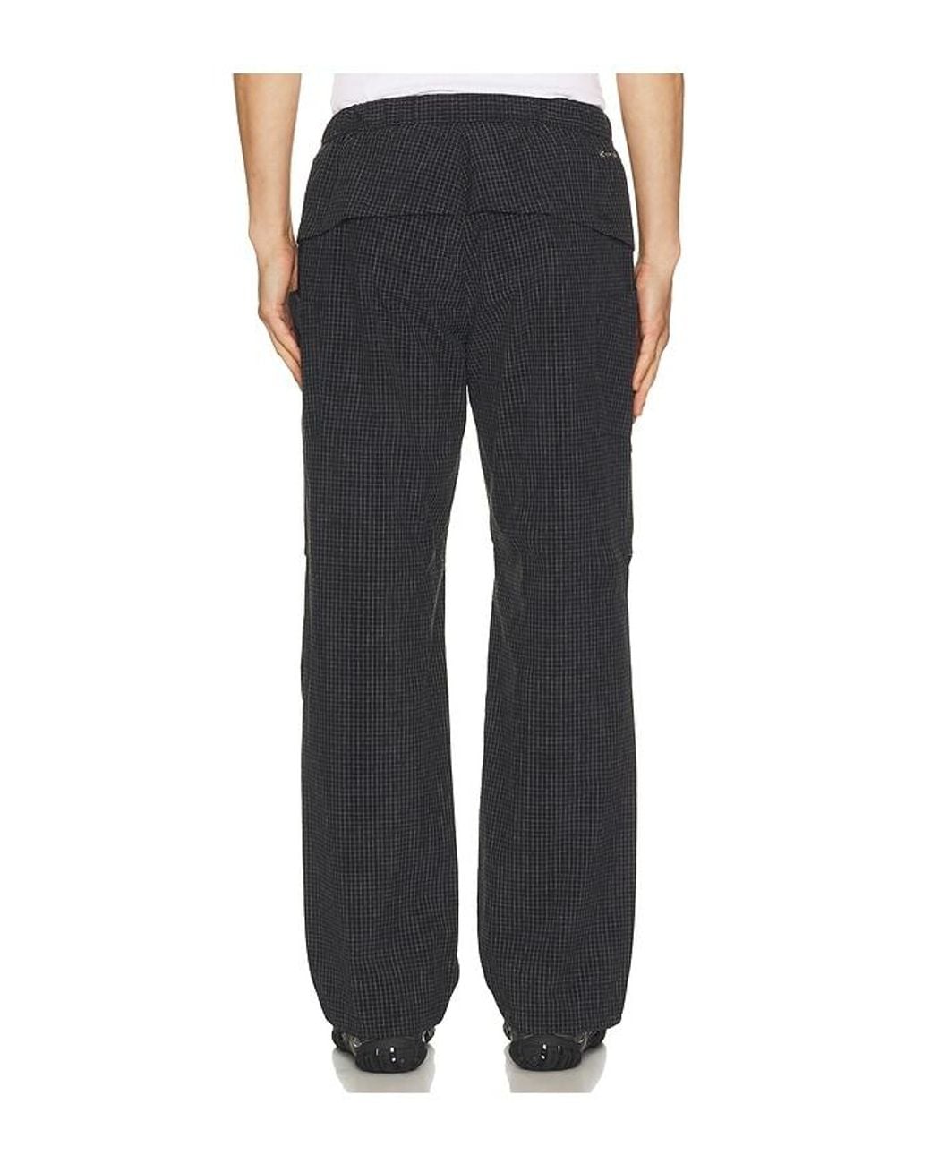 Snow Peak Black Kasuri Ripstop Pants for men