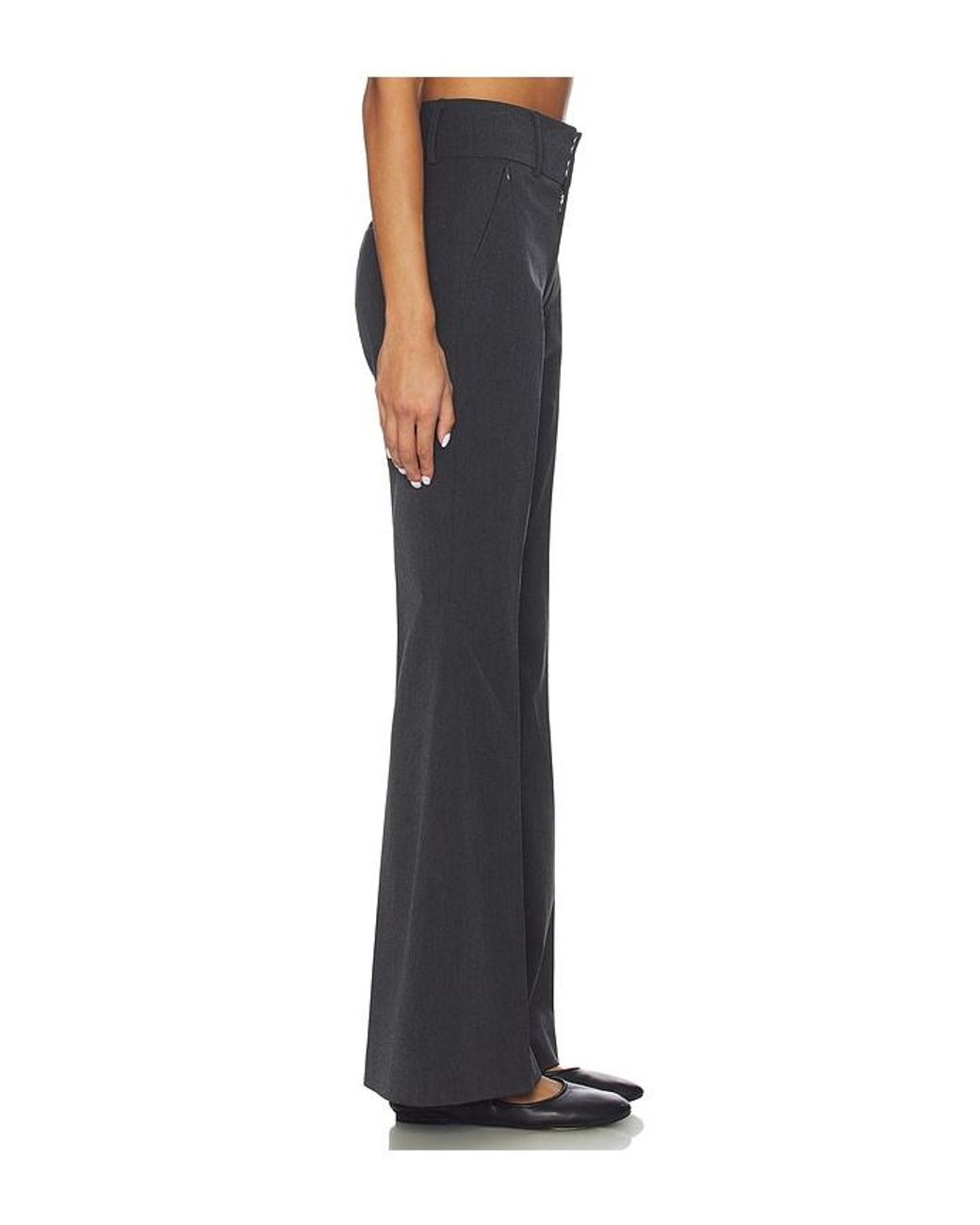 GOOD AMERICAN Blue Essential Suiting Flare Trousers