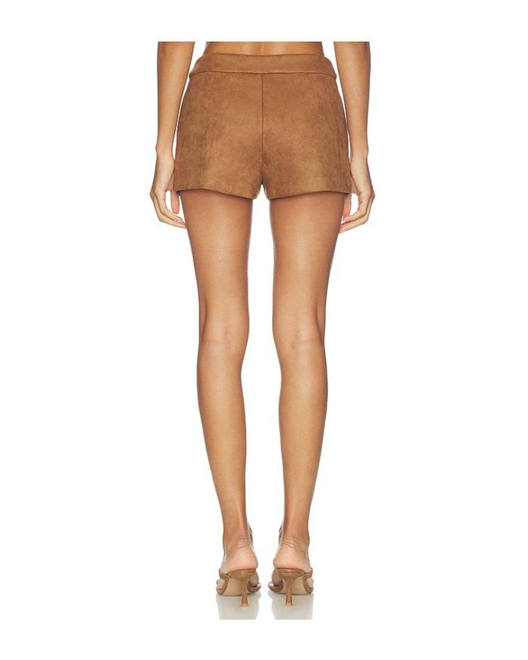 ALL THE WAYS Brown Kylli Faux Suede Short