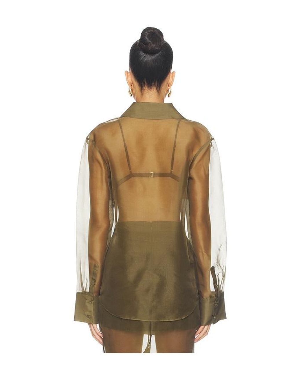 SER.O.YA Green Estella Silk Top