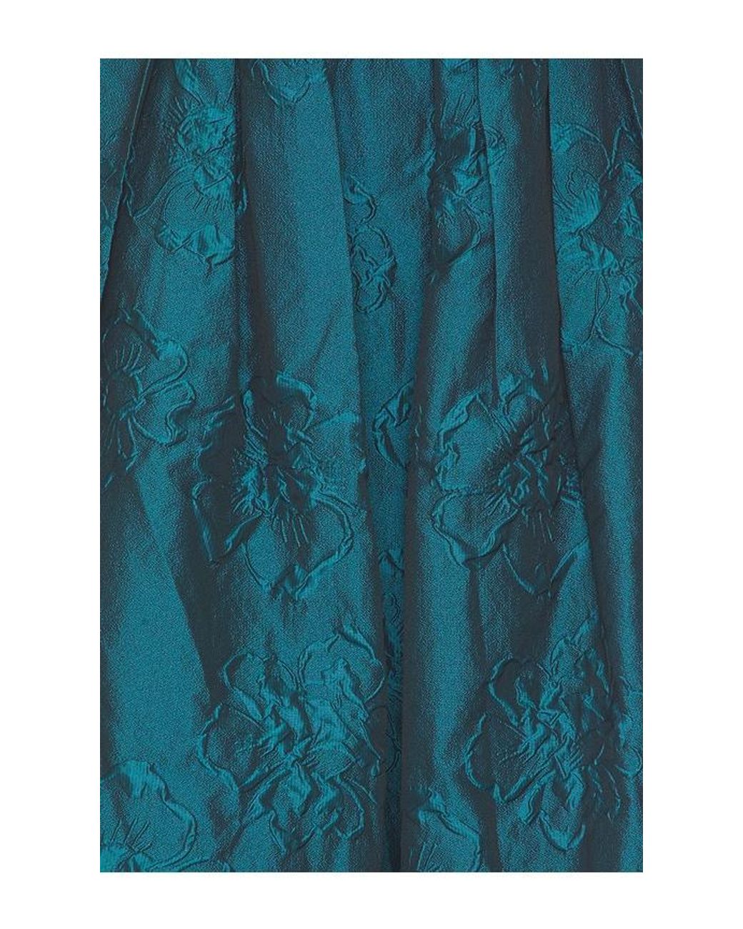 Ulla Johnson Blue Katerina Strapless Cloque Dress