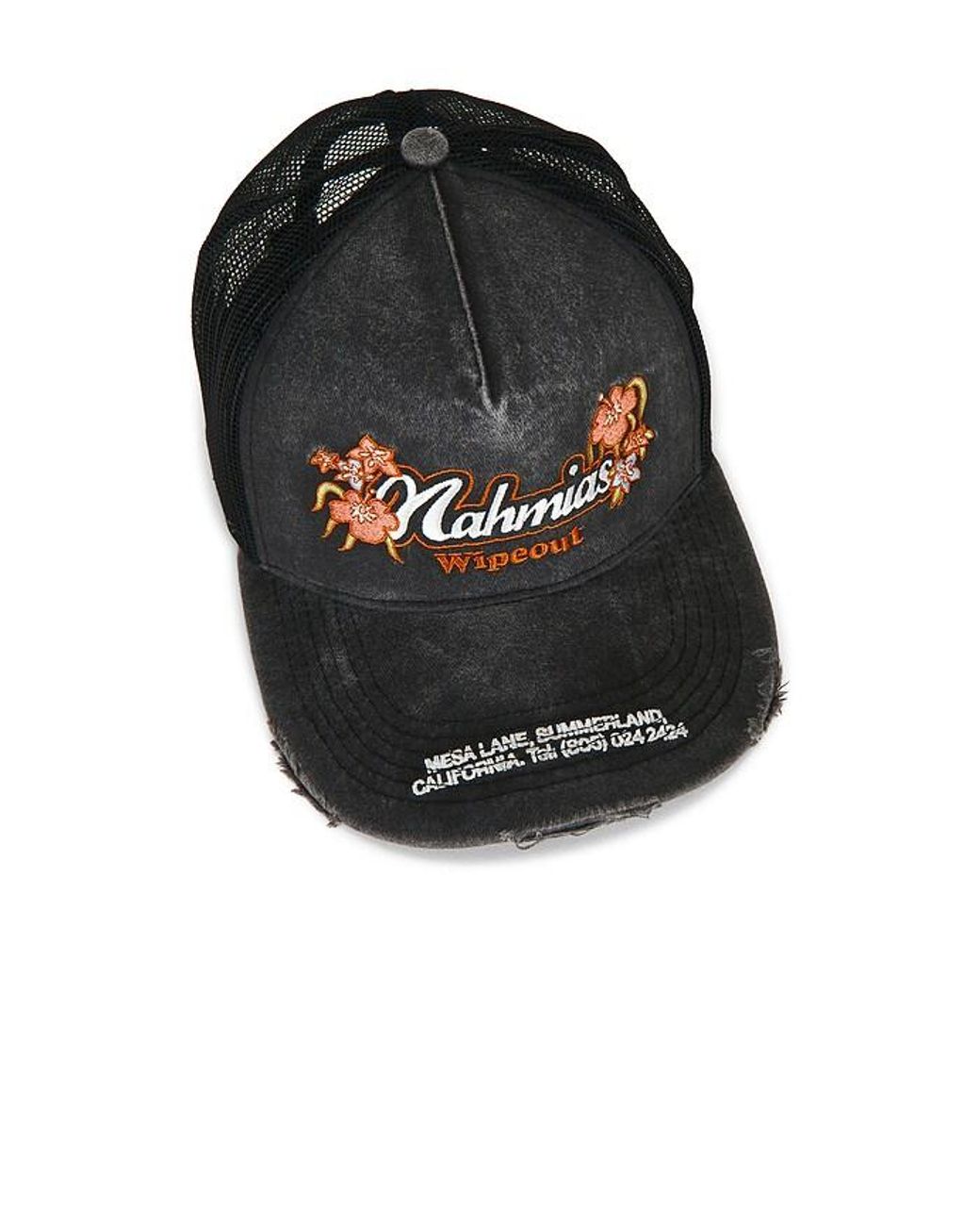 NAHMIAS Black Wipeout Trucker Hat for men