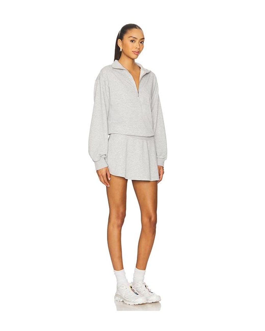 superdown Gray Jenice Quarter Zip Dress