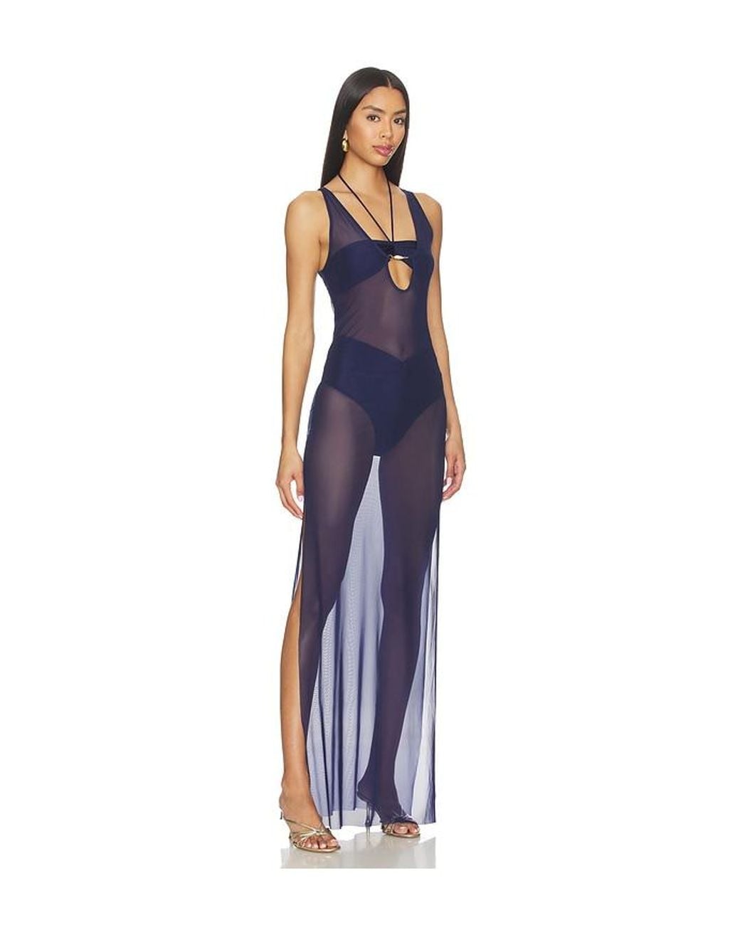 Shani Shemer Blue Esme Maxi Dress