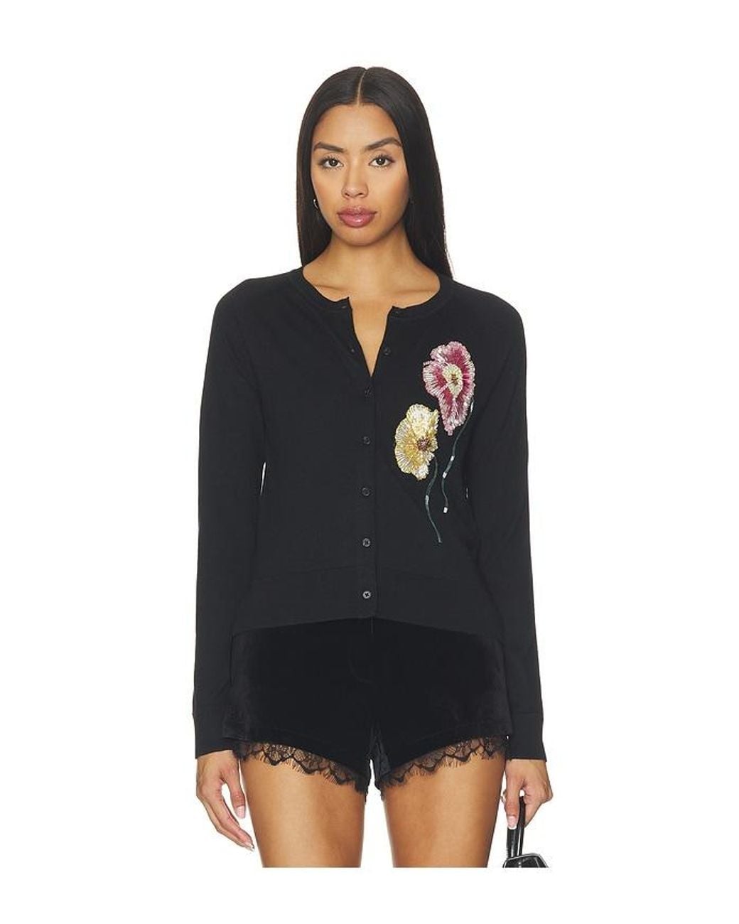 Astr Black Alecia Cardigan