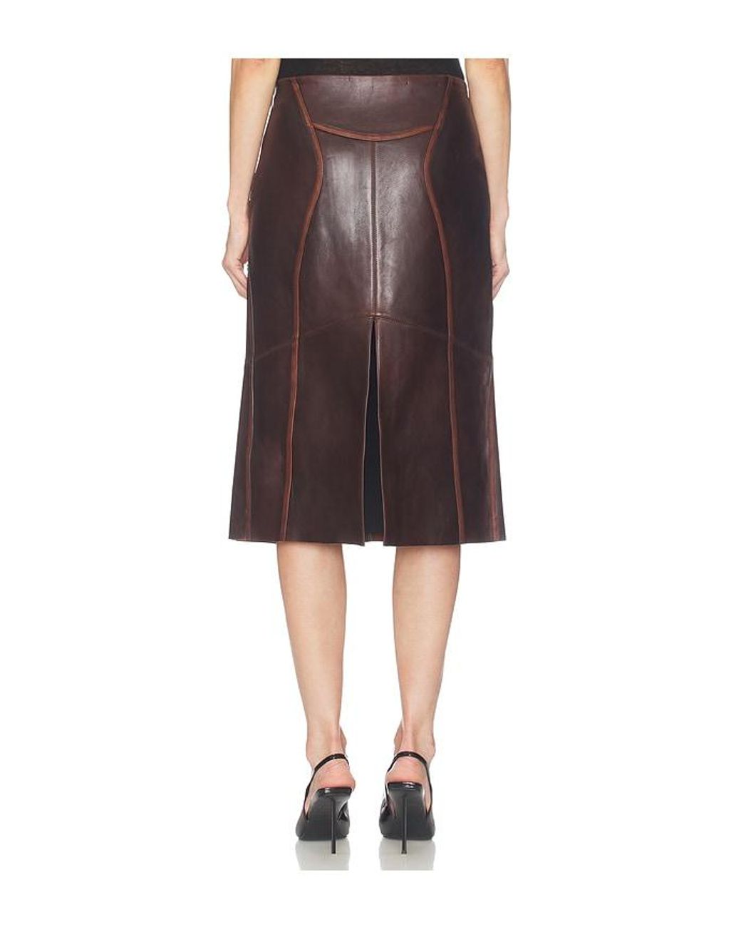 Helmut Lang Black Leather Skirt