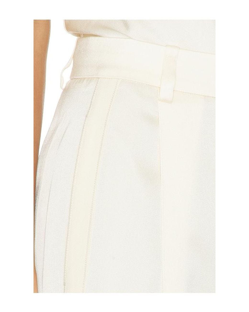 Vince White High Waist Satin Trouser