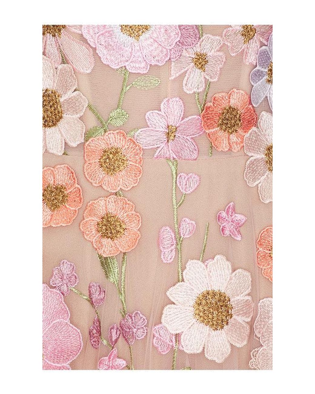 Bronx and Banco White Venice 3D Floral Jasmine Maxi Gown