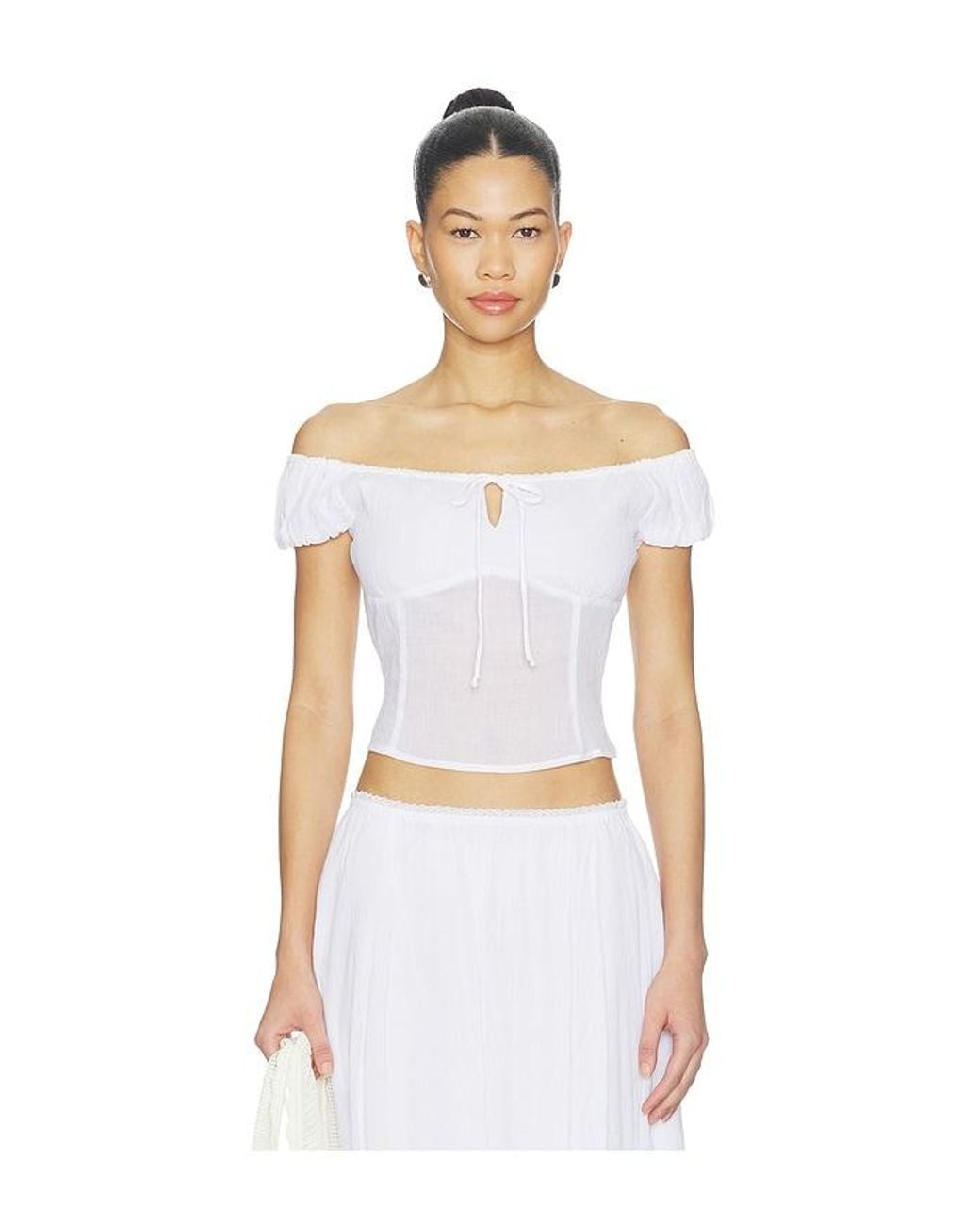 GUIZIO White Anabella Top