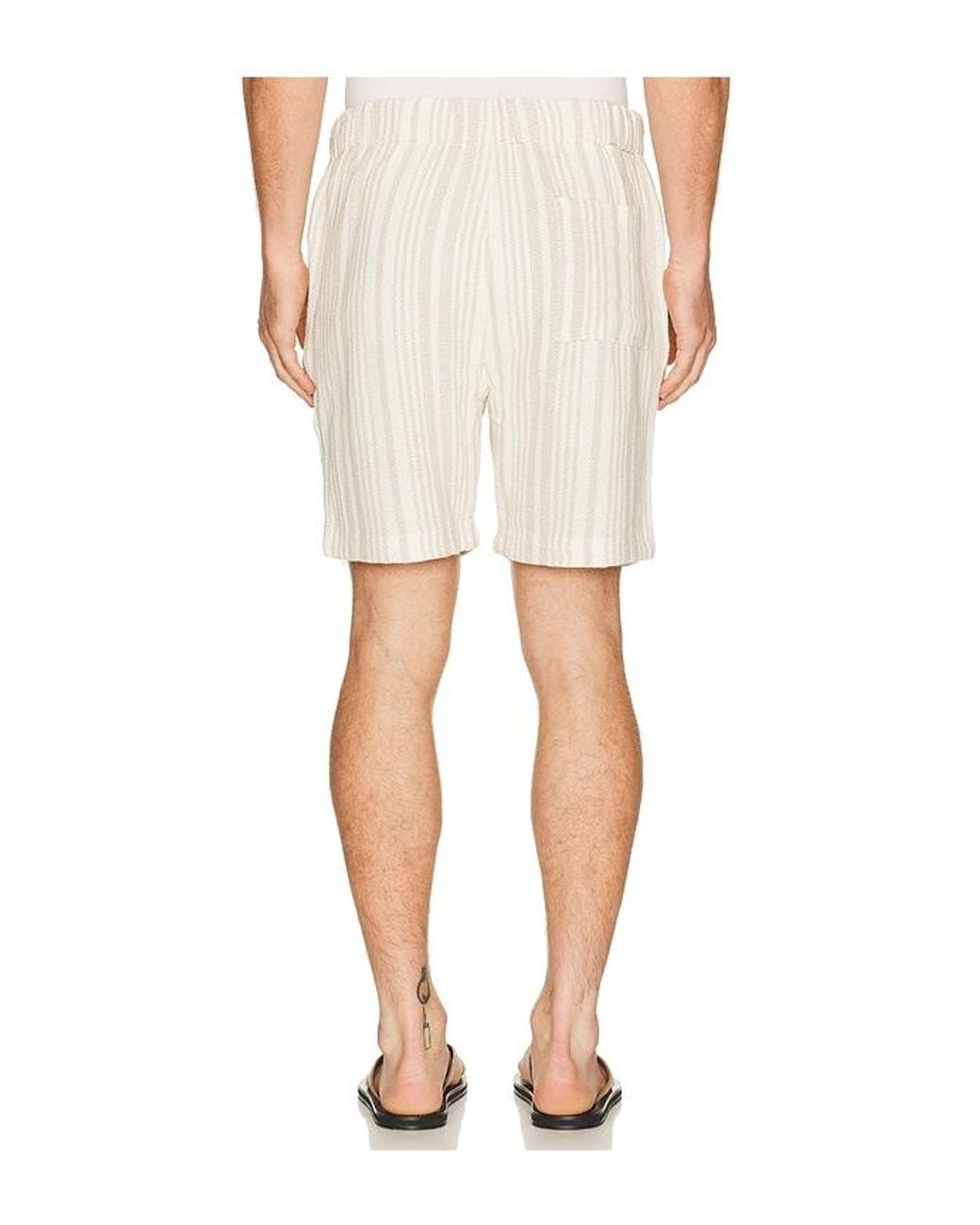 Vintage Summer Natural Basket Weave Shorts for men