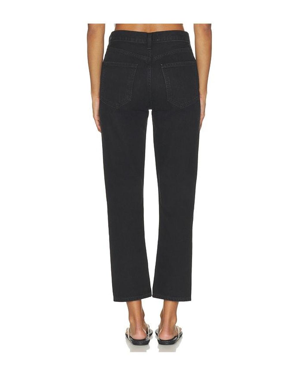 Agolde Black Riley Crop
