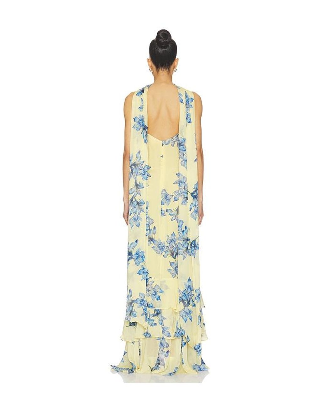 Rococo Sand White Cowl Maxi Dress With Sash