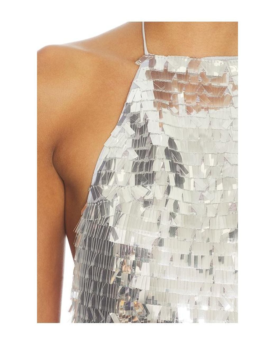 retroféte White Jawa Sequin Dress