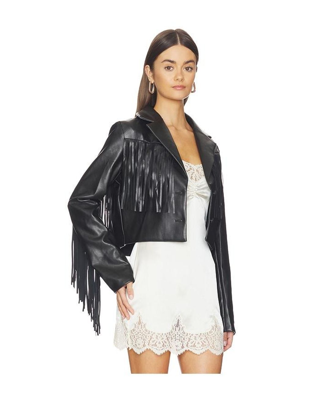 MORE TO COME Black Viola Faux Leather Jacket