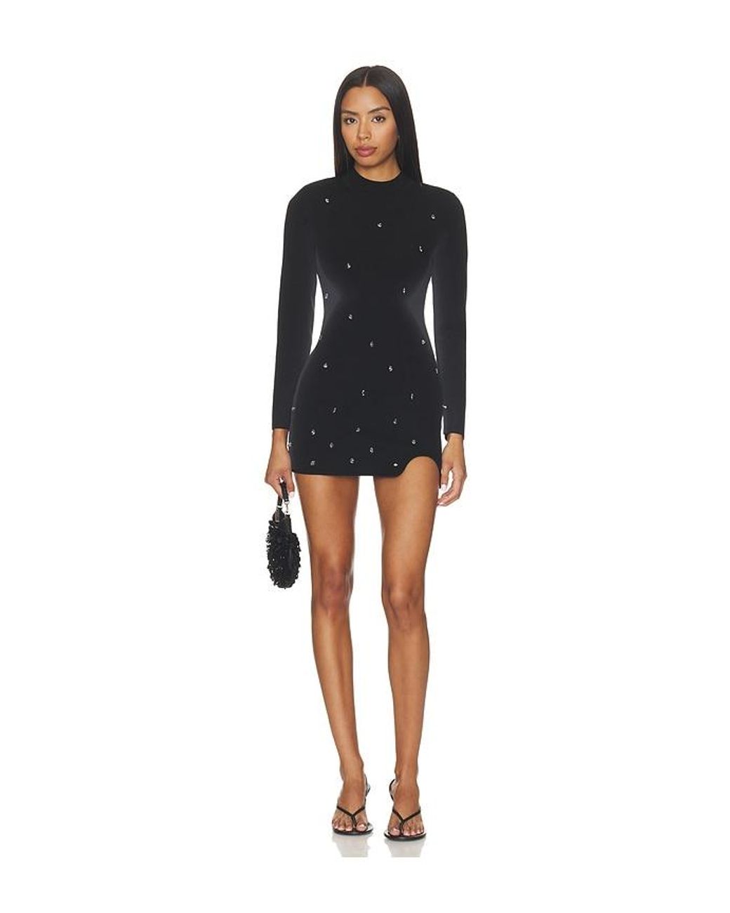 Ph5 Black Neil Ecovero Long Sleeve Mini Dress