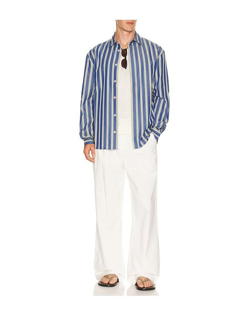 KROST Blue Jordan Striped Shirt for men