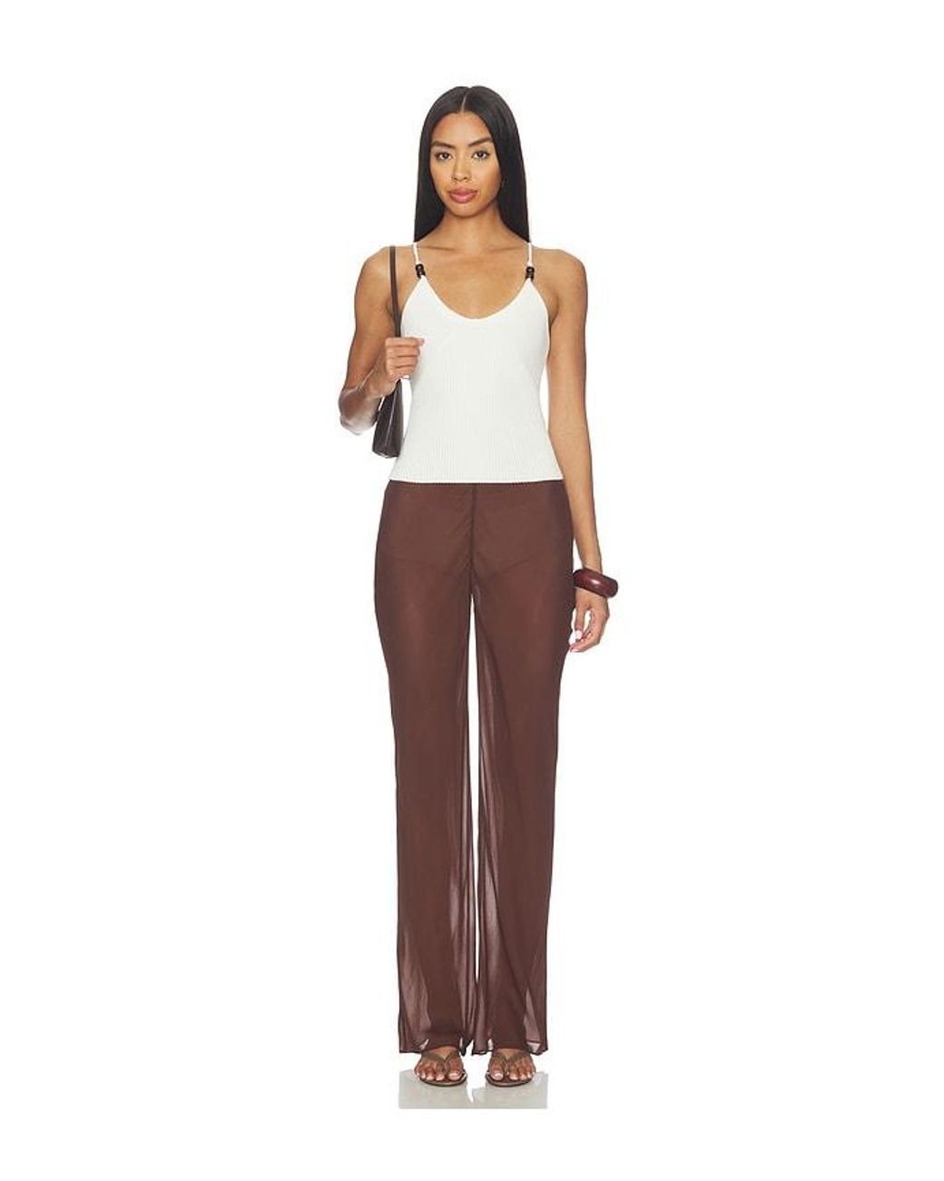 L'academie White 'Academie Kennji Beaded Knit Tank