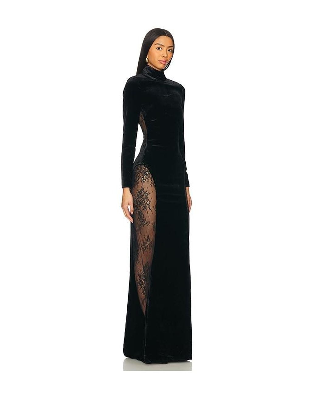retroféte Black Amor Velvet Dress