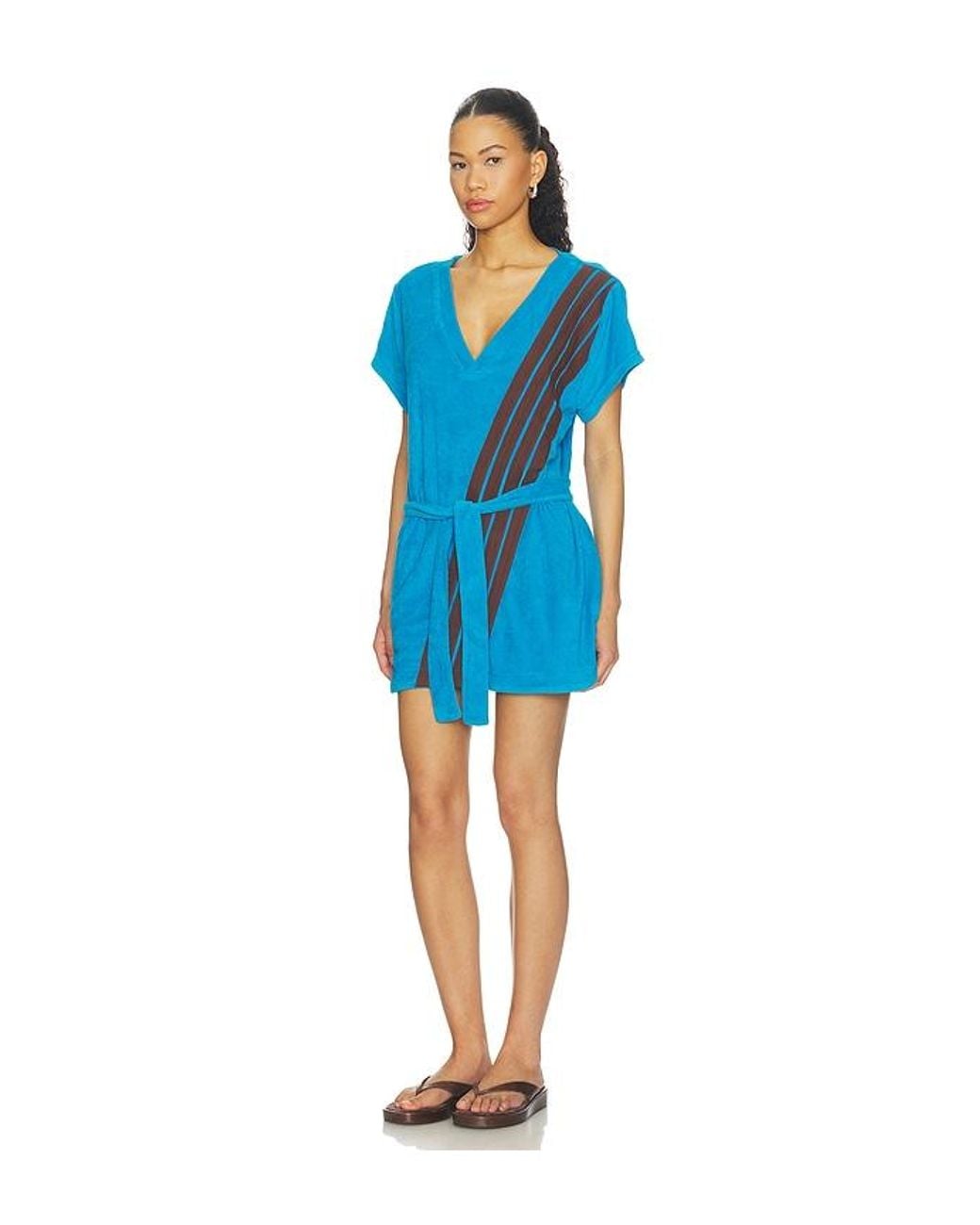 Araminta James Blue Tropiques Terry Dress