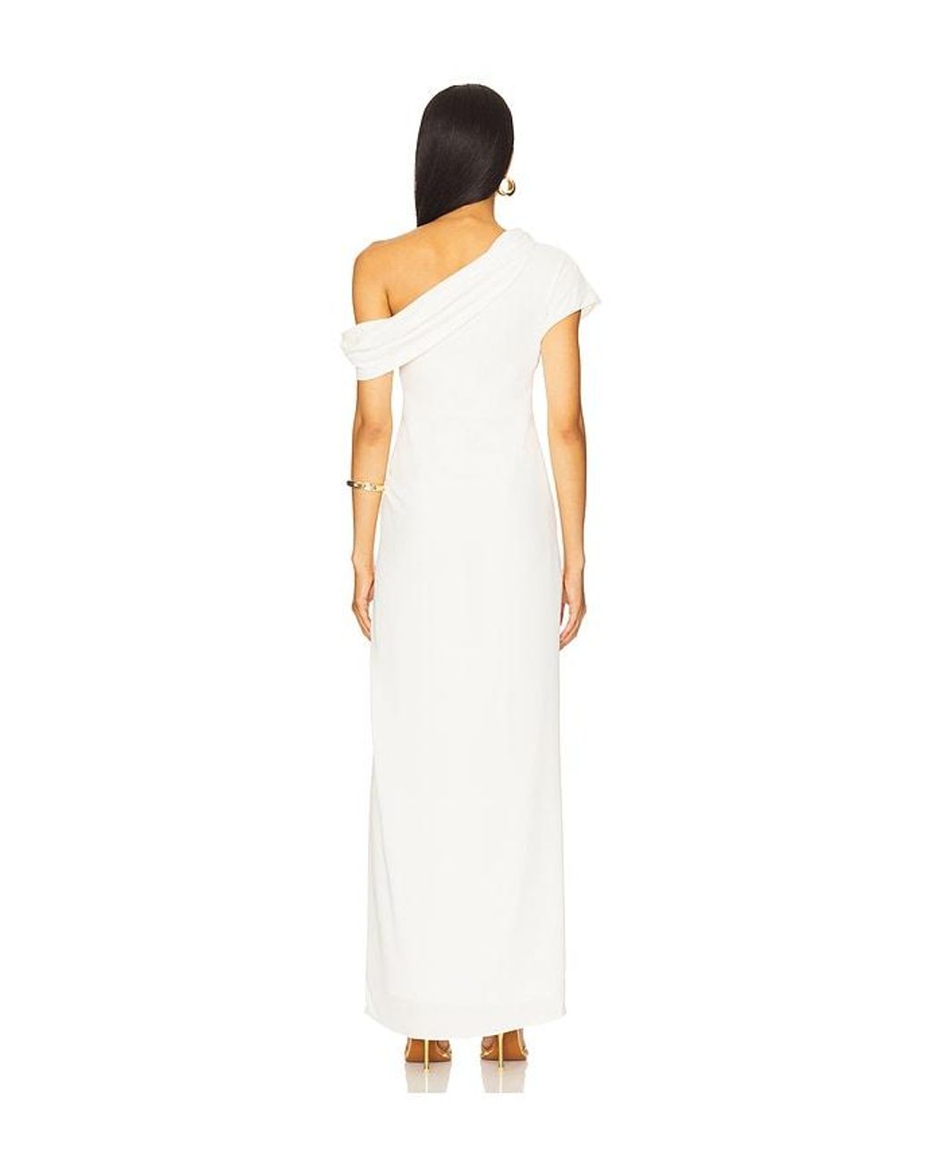 Jonathan Simkhai White Kally Draped Midi Dress
