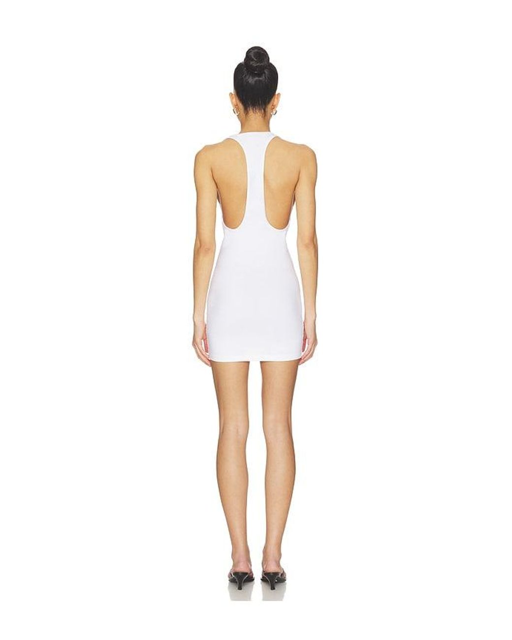 Frankie's Bikinis White X Jennie Bianca Cotton Jersey Mini Dress