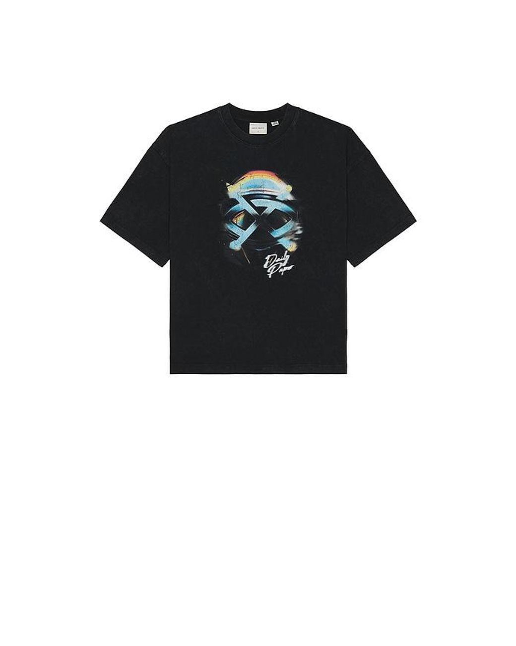 Daily Paper Black Shield Helmet Short Sleeve T-Shirt for men