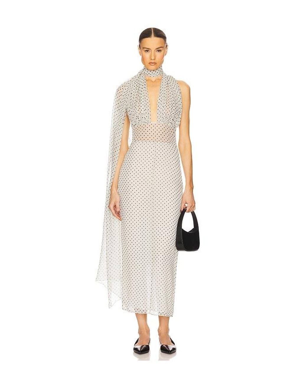 Helsa The Scarf Dress in White | Lyst
