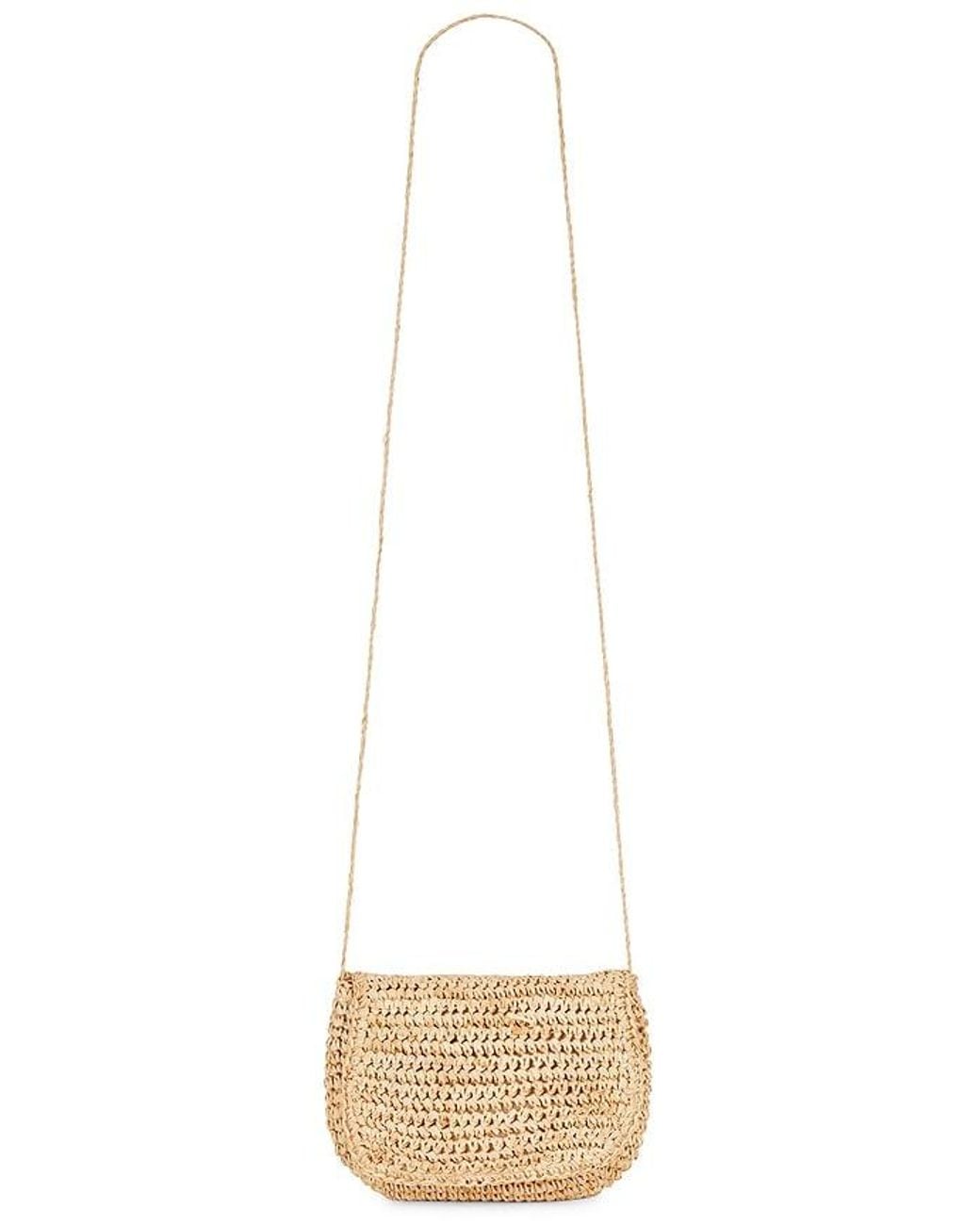 Hat Attack White Straw Belt Bag
