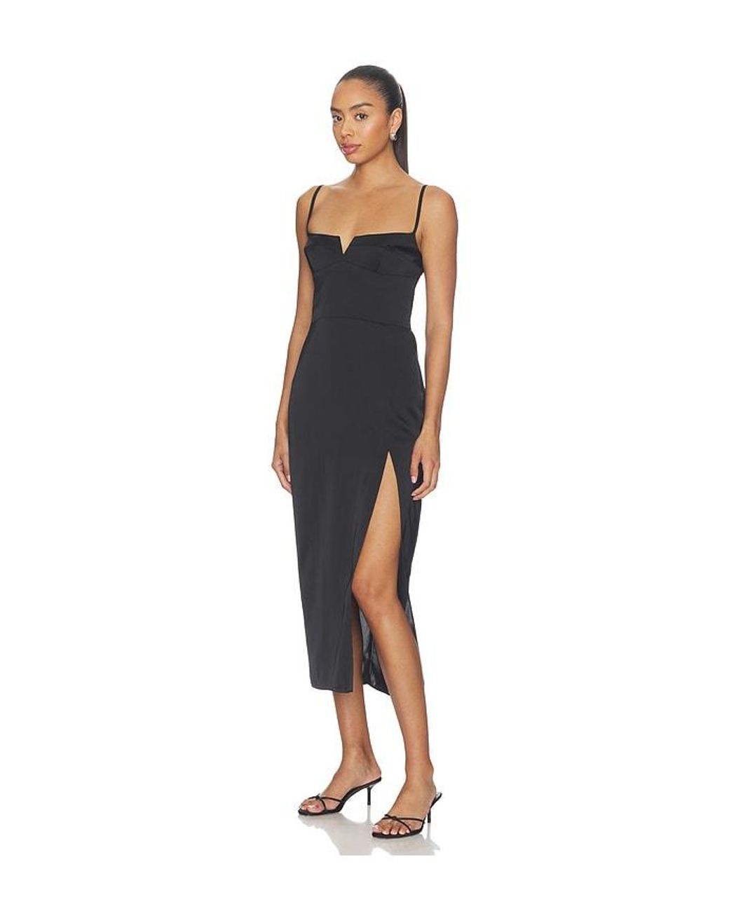 Amanda Uprichard Blue Lyra Midi Dress