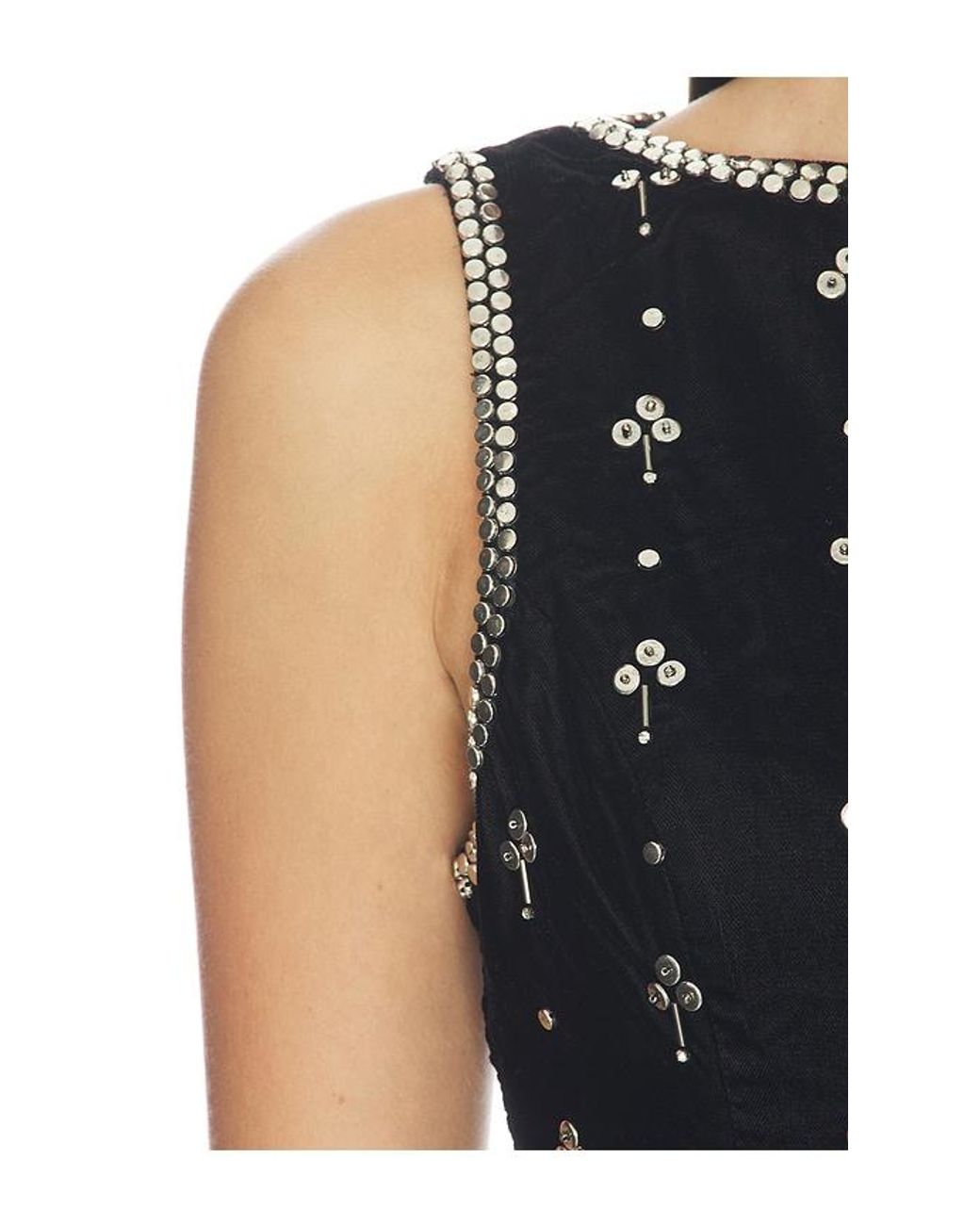 Amanda Uprichard Black Ines Velvet Top