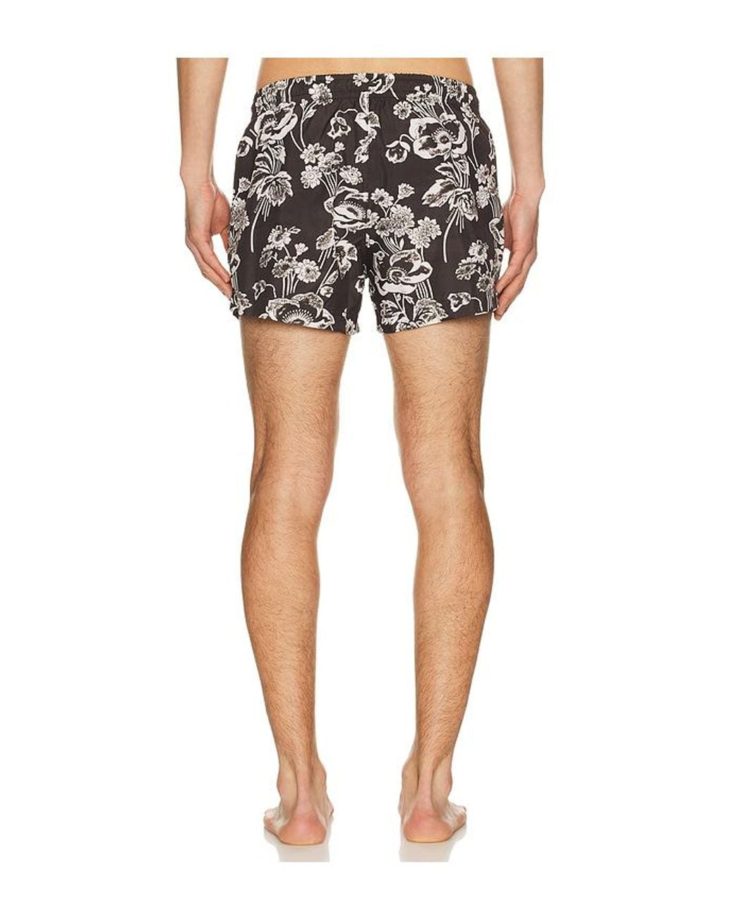 Commas Black Painted Peonies Short Swim Short for men