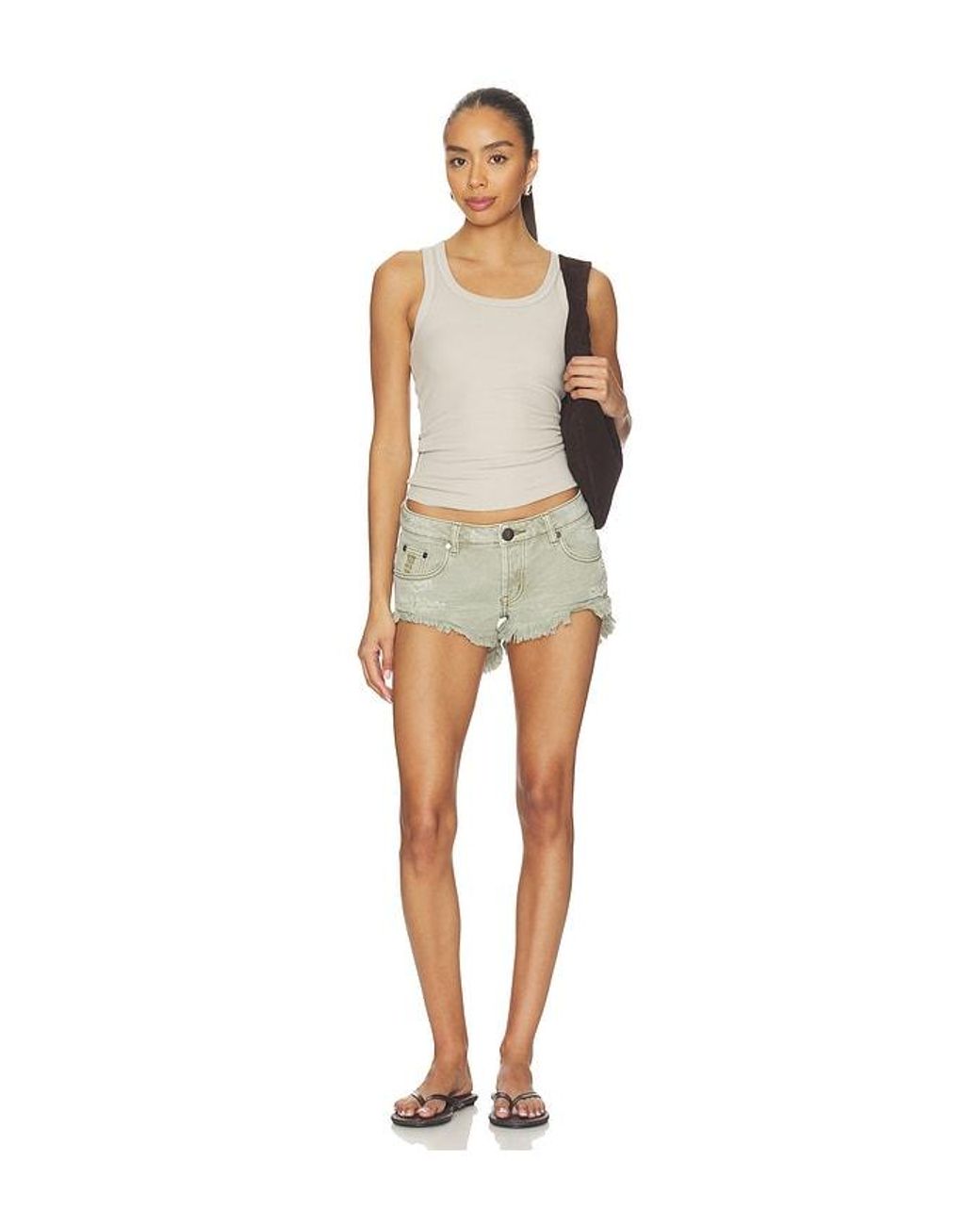 One Teaspoon Multicolor Bonitas Low Waist Messed Up Denim Shorts