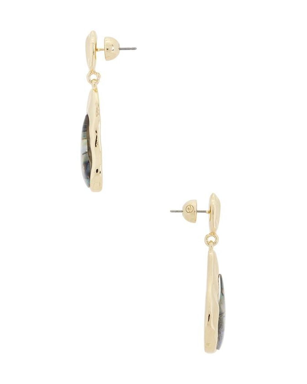 Ettika Blue Abalone Hidden Gem Dangle Earrings