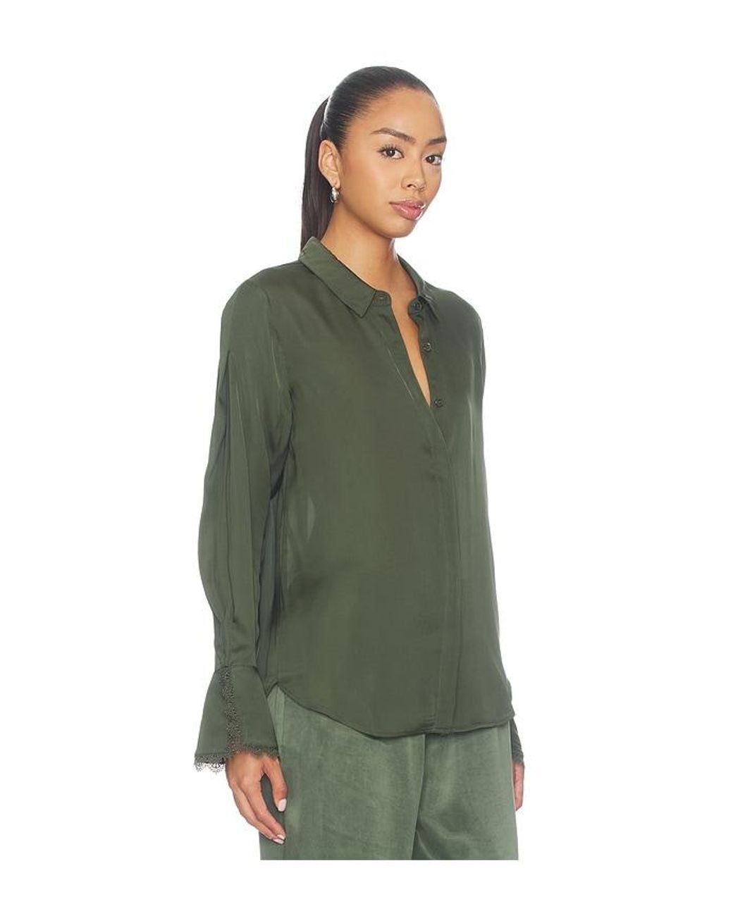 Hevron Green Soraya Shirt
