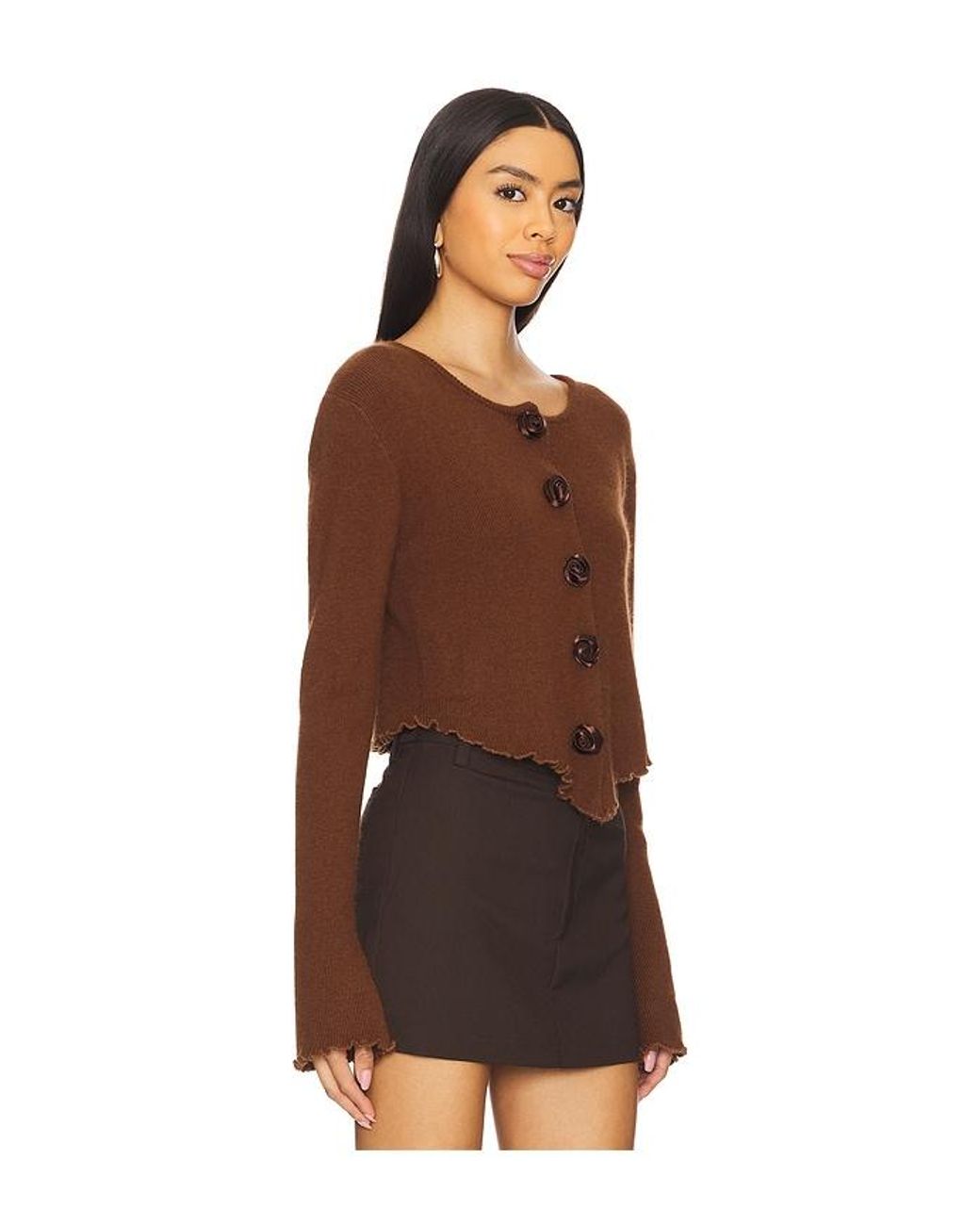bubish Brown X Revolve Rosette Knit Cardigan