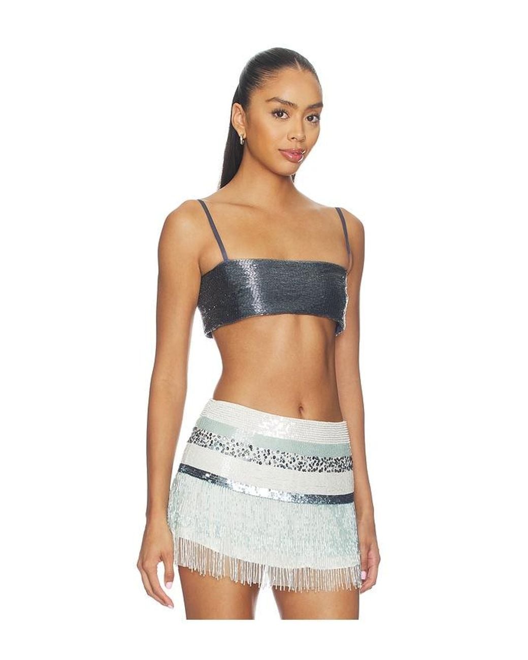 Asta Resort Multicolor Iris Hand Beaded Bralette