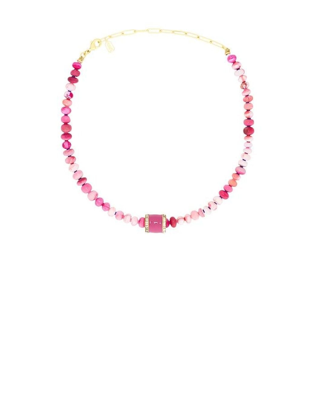 Elizabeth Cole Pink Chroma Necklace