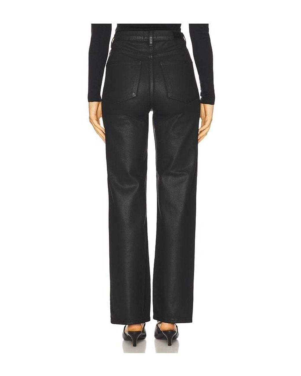 DL1961 Black Karmine High Rise Wide Leg Jeans