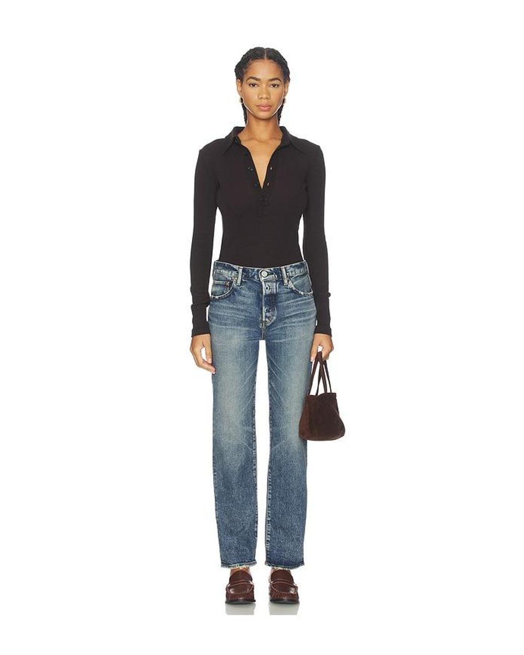 Moussy Blue Fellsmere Straight Jeans