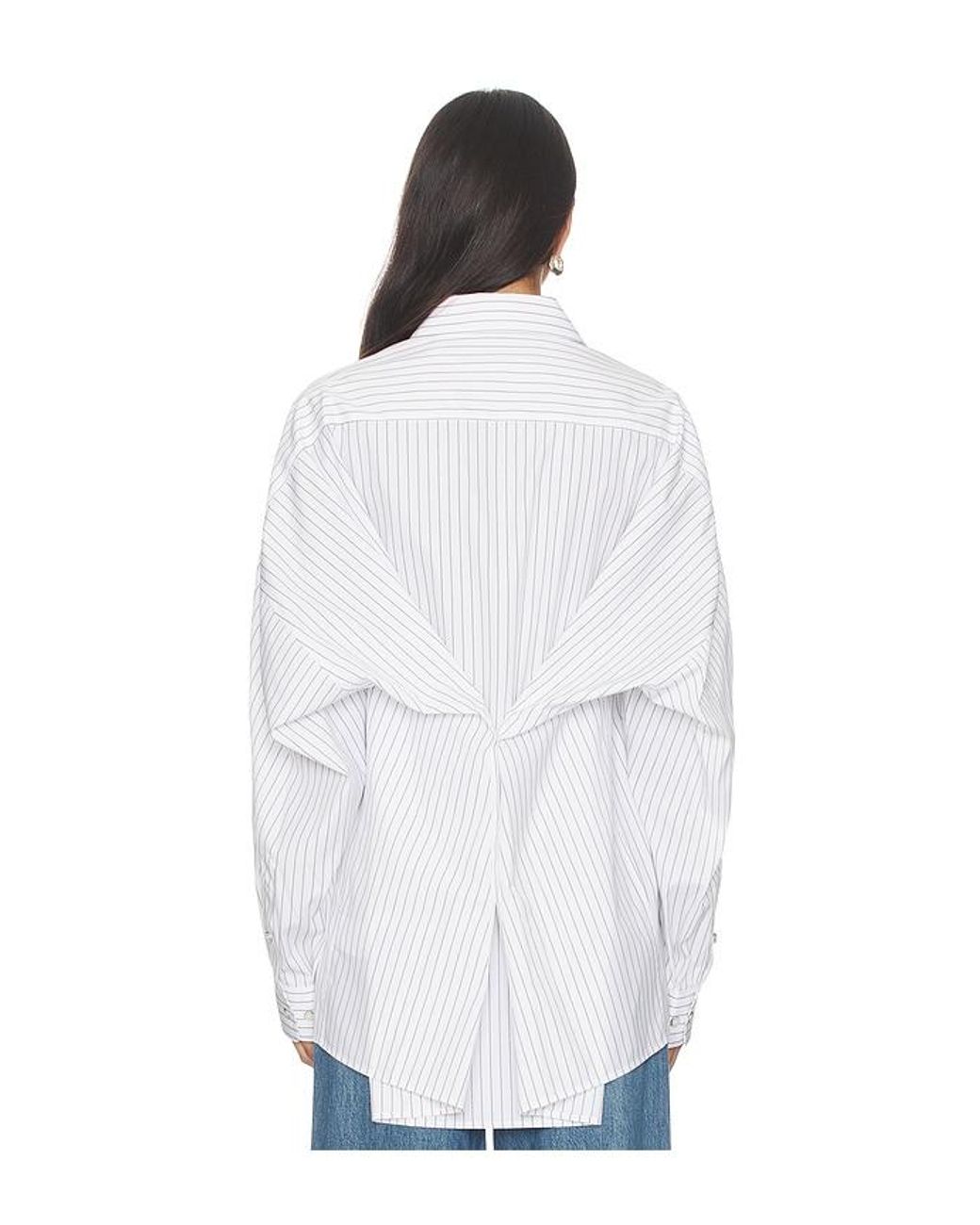Helmut Lang White Placket Cinch Shirt
