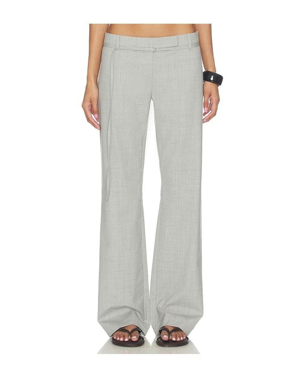 St. Agni White 90S Belt Minimal Pants