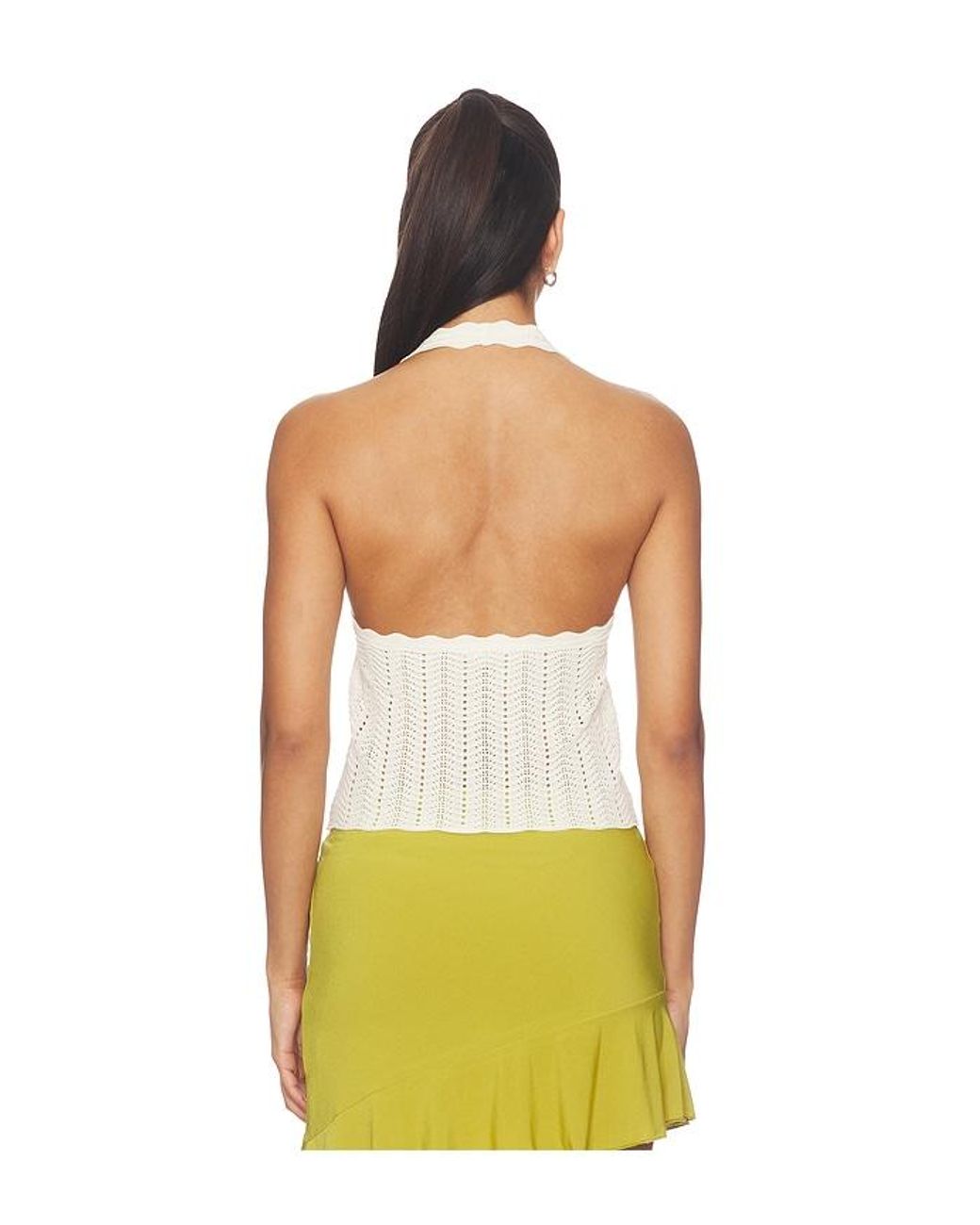 Tularosa Natural Ellana Pointelle Halter Top