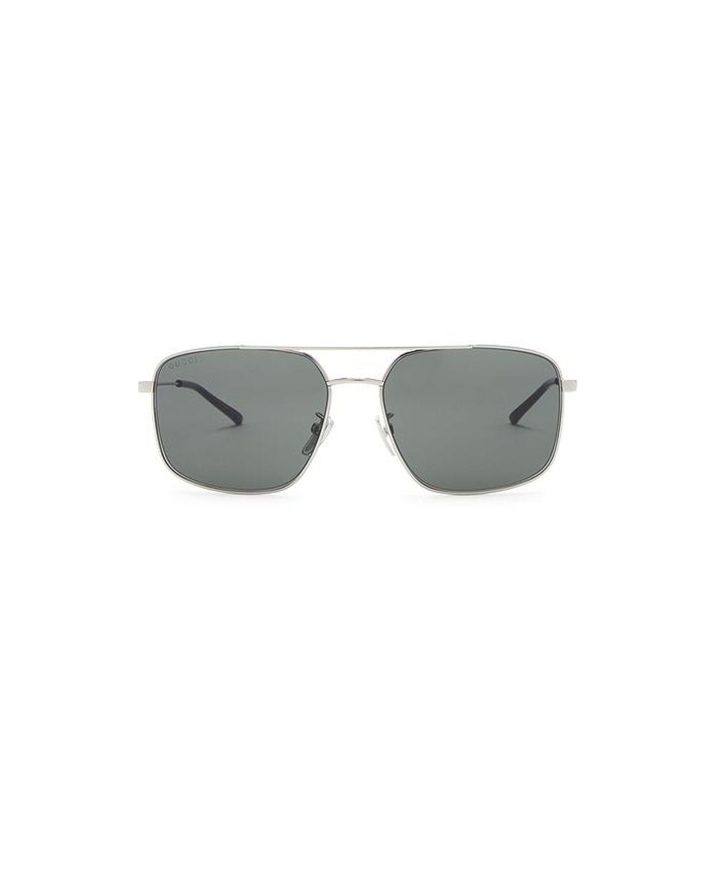 Gucci Metallic Web Stripe Rectangular Sunglasses for men