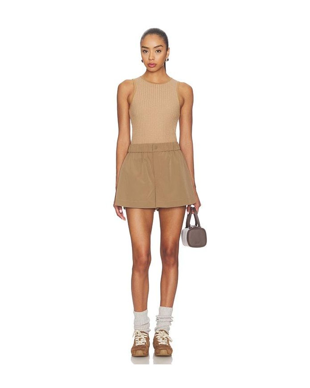 Varley Natural Hanson Rib Knit Tank Top