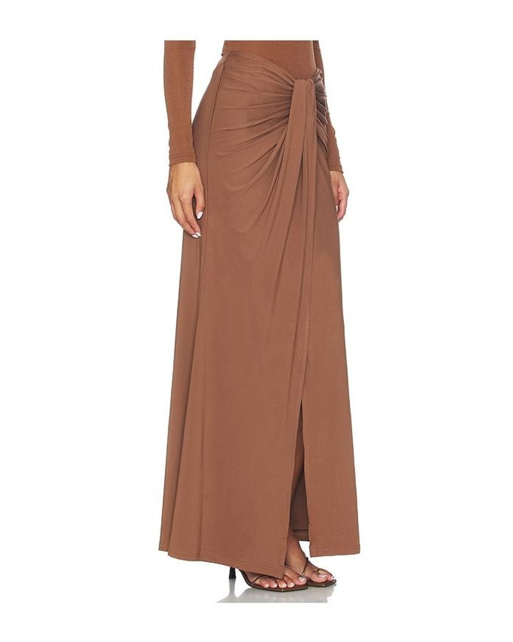 SNDY'S Brown Cantarios Jersey Maxi Skirt